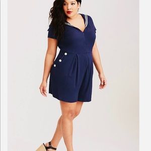 Retro Chic Nautical Romper